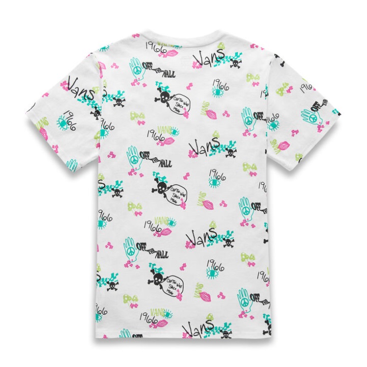 Allover Vans T-shirt λευκό σκαρίφημα