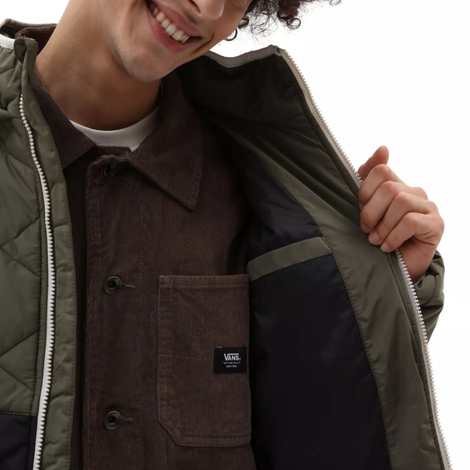 Mt Vans Mte-1 Colorblocked μπουφάν μαύρο-πράσινο