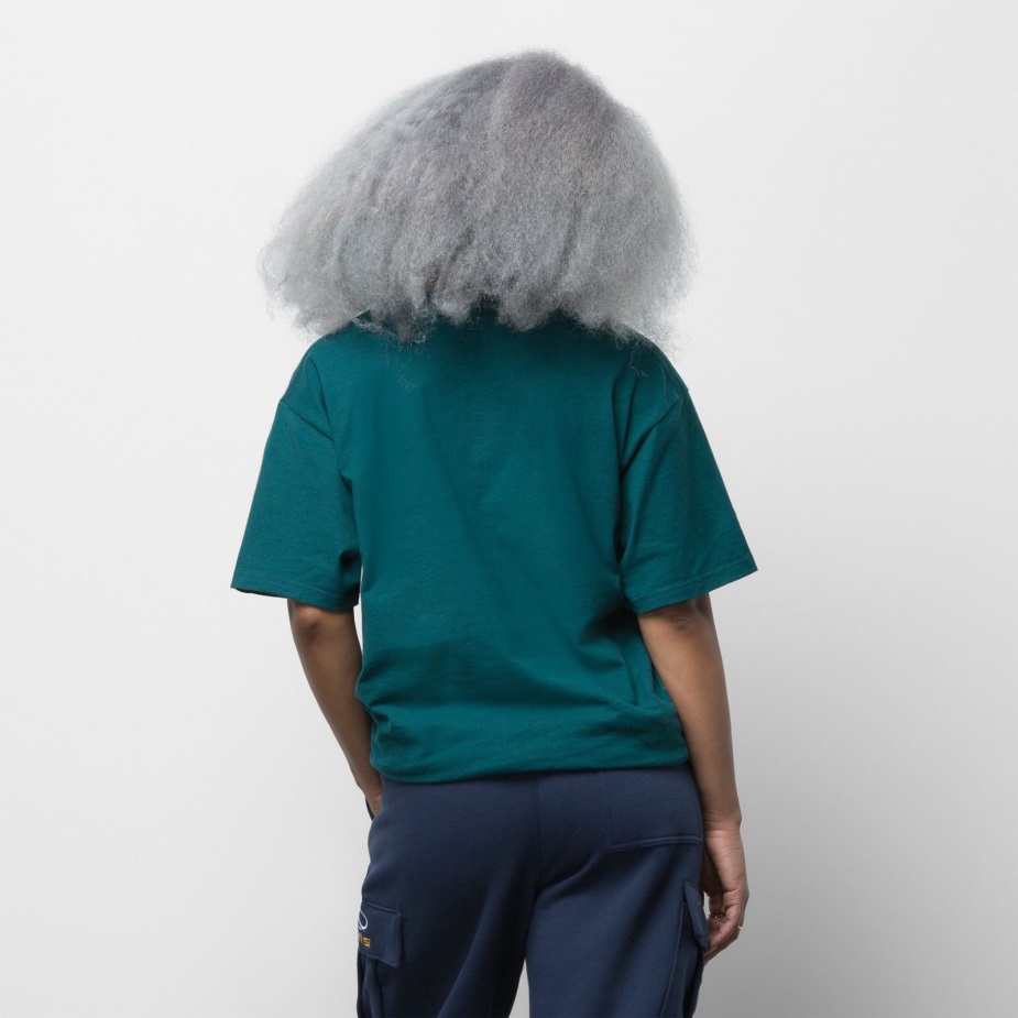 Mt Vans T-shirt βαθύ γαλαζοπράσινο