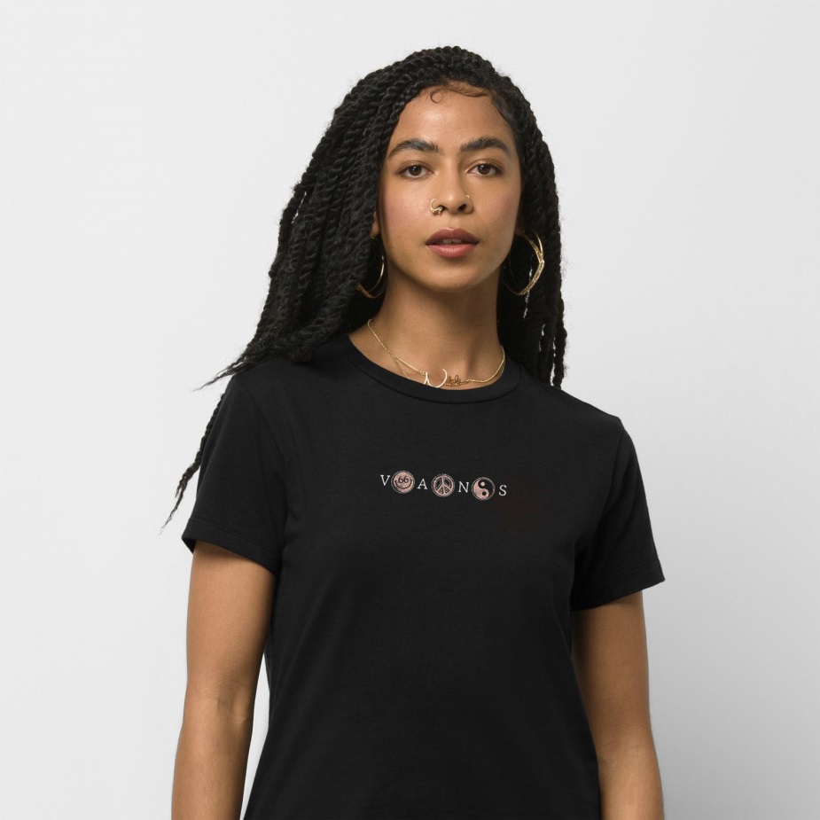 Vans 66 Icons Crew Tee μαύρο