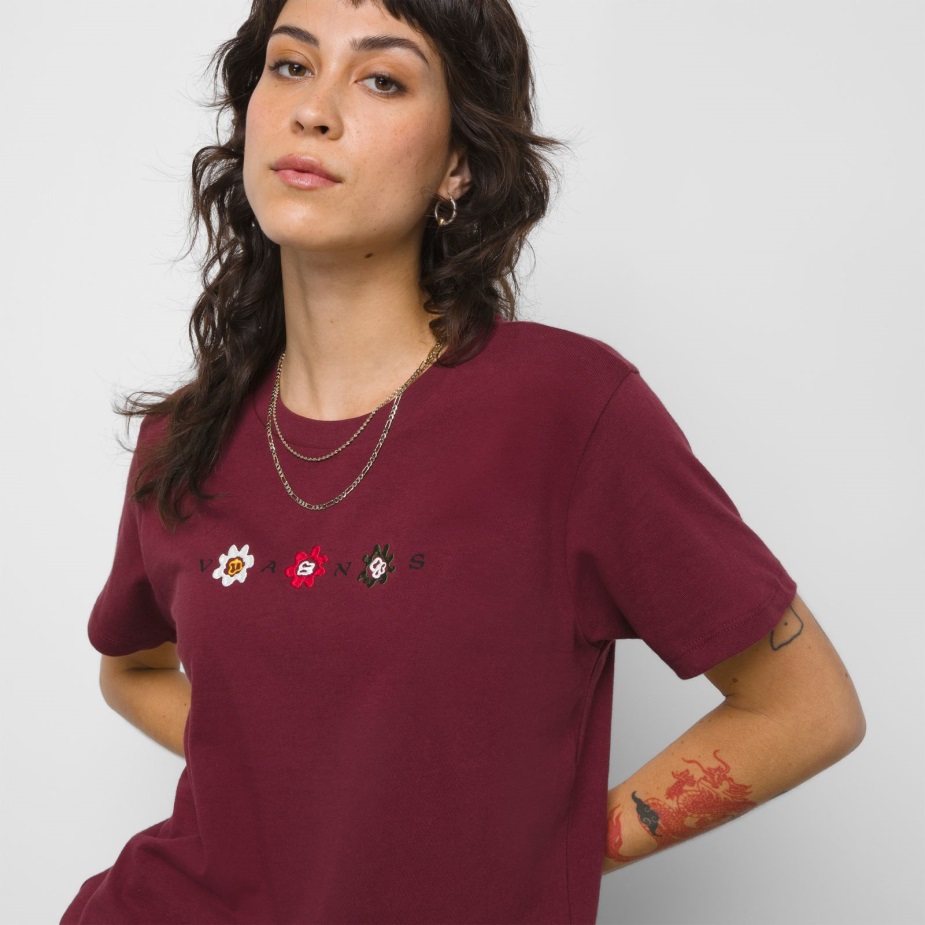 Vans Anaheim Floral Bff Tee Tawny Port