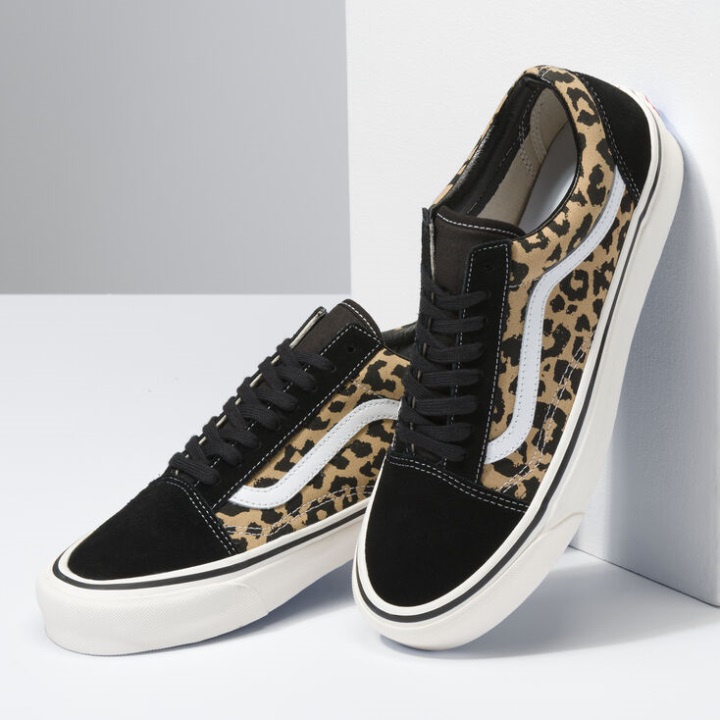Vans Anaheim εργοστασιακό παλιό Skool 36 Dx Black-tan Leopard