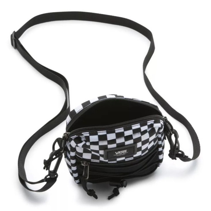 Vans Bail τσάντα ώμου μαύρο-άσπρο έλεγχος