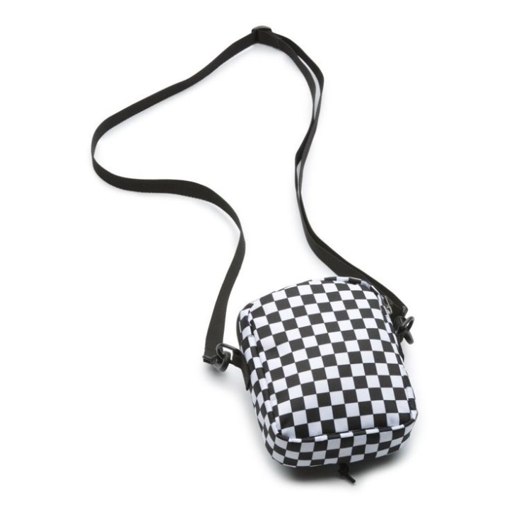 Vans Bail τσάντα ώμου μαύρο-άσπρο έλεγχος