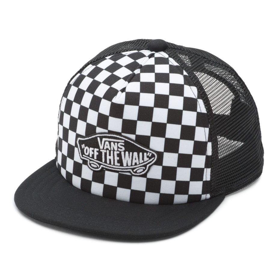 Vans Boys Classic Patch Trucker συν καπέλο μαύρο-άσπρο σκακιέρα