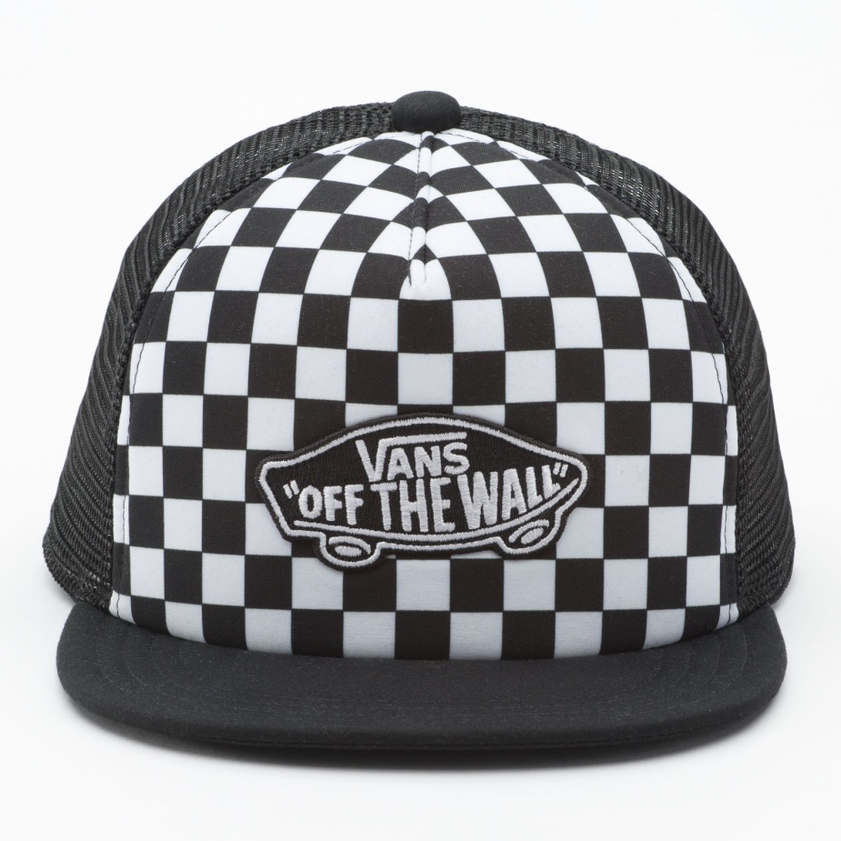 Vans Boys Classic Patch Trucker συν καπέλο μαύρο-άσπρο σκακιέρα