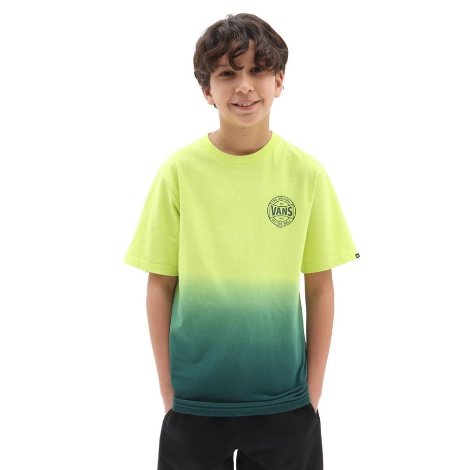 Vans Boys Dip Dye T-shirt (8-14 ετών) πράσινο-κίτρινο