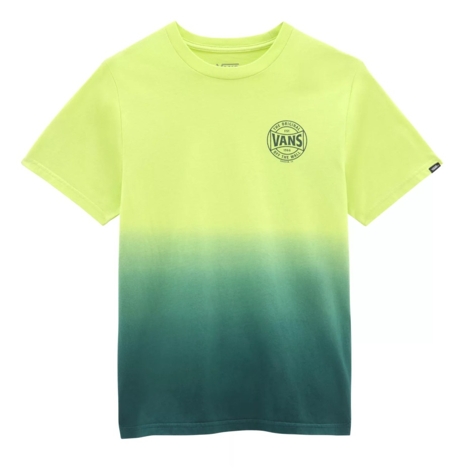 Vans Boys Dip Dye T-shirt (8-14 ετών) πράσινο-κίτρινο
