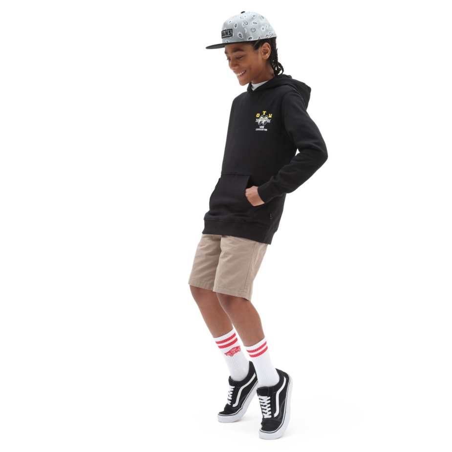 Vans Boys Mooneyes Hoodie Hoodie (8-14 ετών) μαύρο