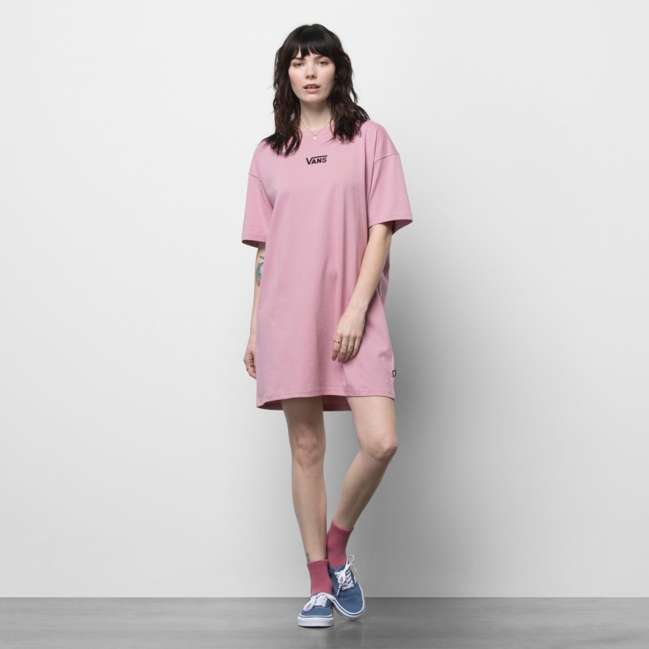 Vans Centre Vee Tee φόρεμα λιλά