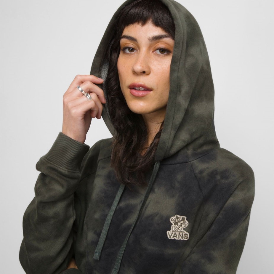 Vans Check Boxy Tie Dye Hoodie φύλλο σταφυλιού