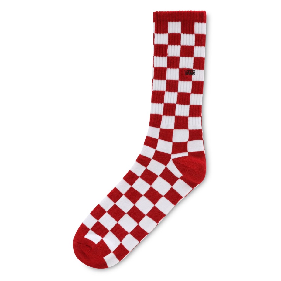 Vans Checkerboard Crew Ii κάλτσες (1 ζευγάρι) κόκκινες