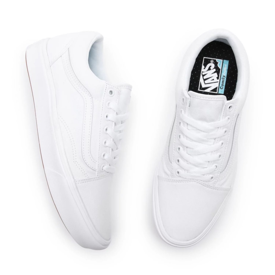 Vans Classic Comfycush παλιά Skool παπούτσια λευκά