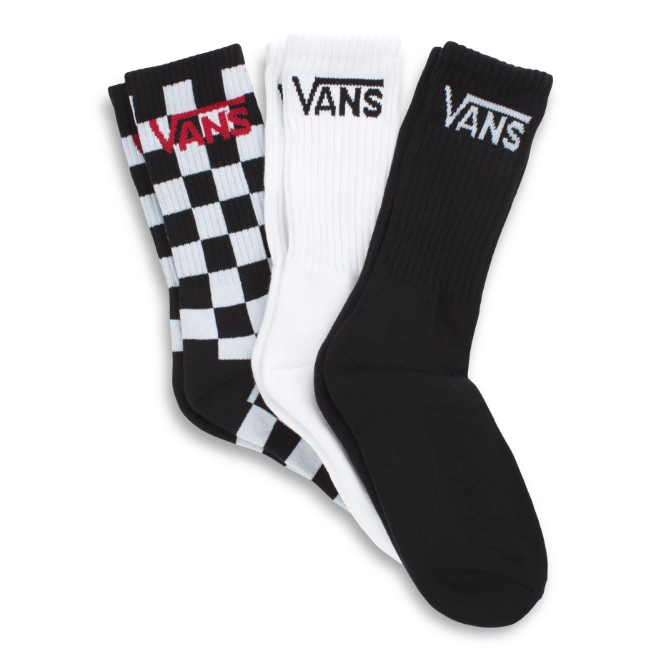 Vans Classic Crew κάλτσα 3 Pack 95-13 μαύρο-σκακιέρα