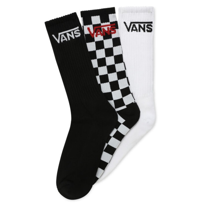 Vans Classic Crew κάλτσες (μέγεθος 95-13 3 ζευγάρια) μαύρο-σκακιέρα
