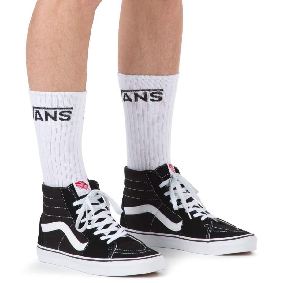 Vans Classic Crew κάλτσες 3 Pack Size 65-9 λευκές