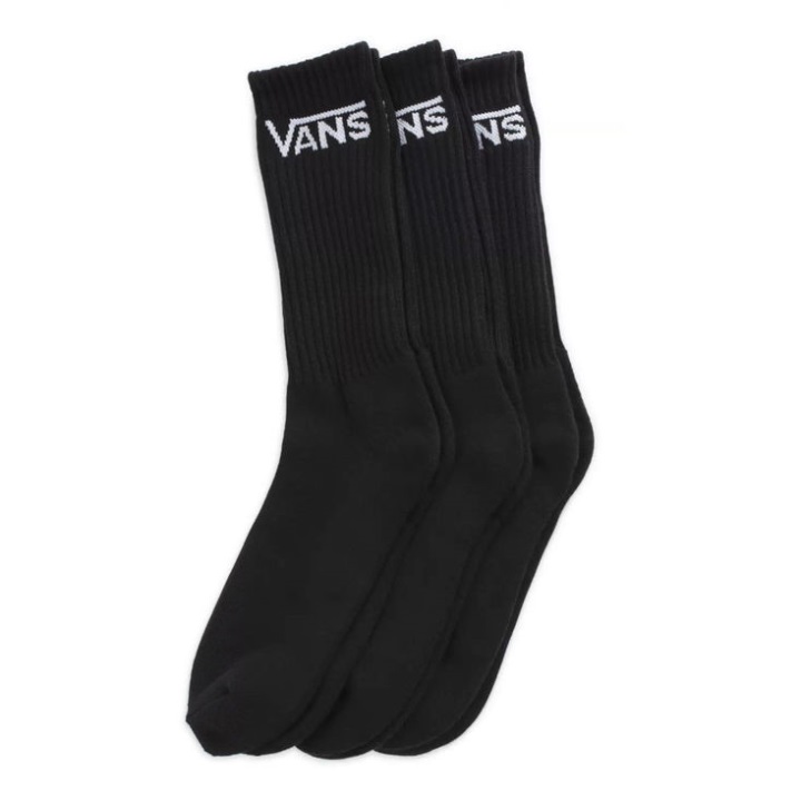 Vans Classic Crew κάλτσες 3 συσκευασιών μαύρες