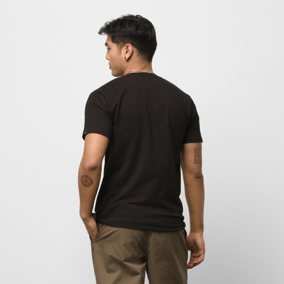 Vans Classic Easy Box T-shirt μαύρο-αληθινό κόκκινο-χρυσοκίτρινο