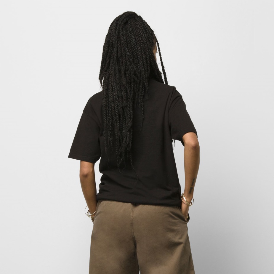 Vans Classic Easy Box T-shirt μαύρο-αληθινό κόκκινο-χρυσοκίτρινο