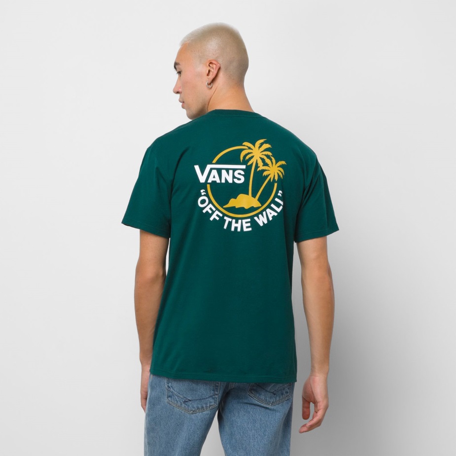 Vans Classic Mini Dual Palm T-shirt κήπου-λευκό-κίτρινο