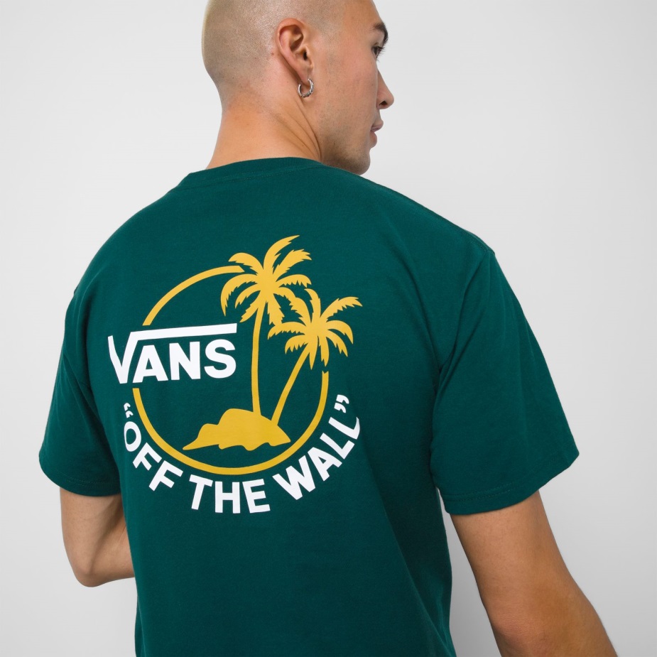 Vans Classic Mini Dual Palm T-shirt κήπου-λευκό-κίτρινο