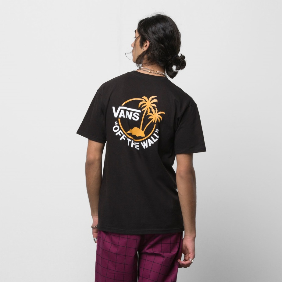 Vans Classic Mini T-shirt διπλής παλάμης μαύρο-χρυσοκίτρινο