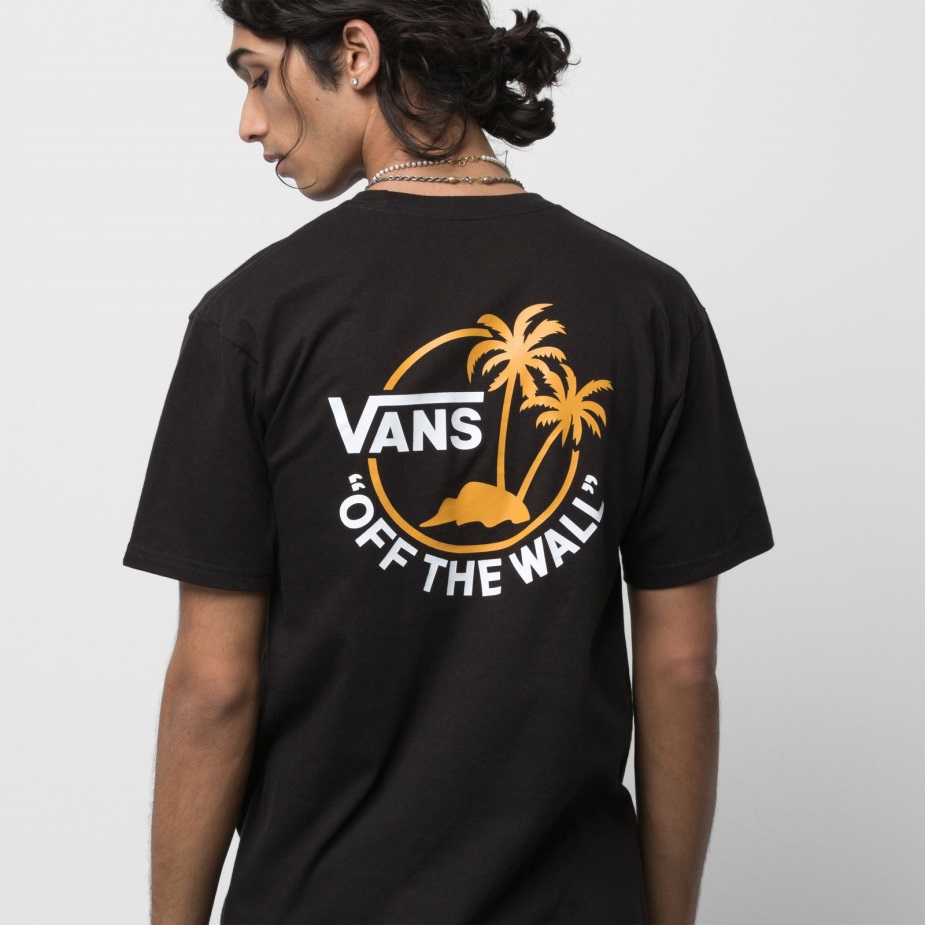 Vans Classic Mini T-shirt διπλής παλάμης μαύρο-χρυσοκίτρινο