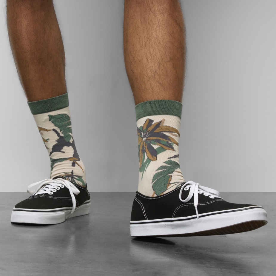Vans Classic Print 3/4 Crew κάλτσα 95-13 πράσινη πάπια