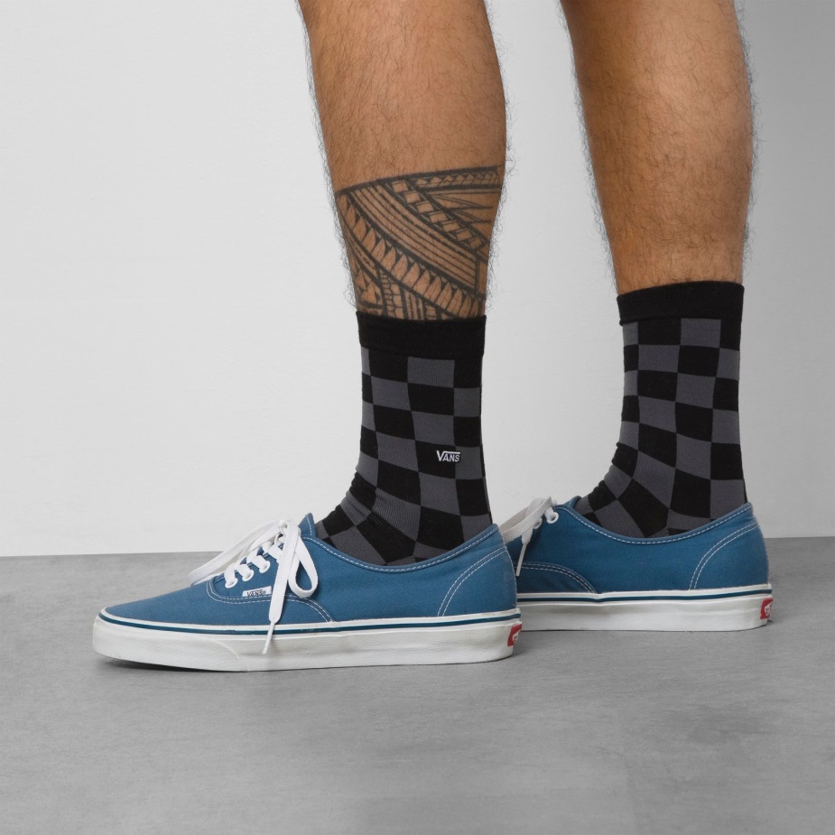 Vans Classic Print 3/4 κάλτσα Crew μέγεθος 95-13 μαύρο-κάρβουνο