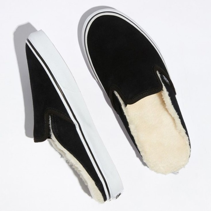 Vans Classic Slip On Mule Suede Black-sherpa
