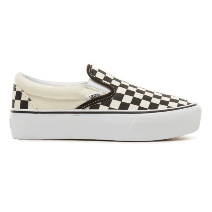 Vans Classic Slip On Platform μαύρο-άσπρο-άσπρο