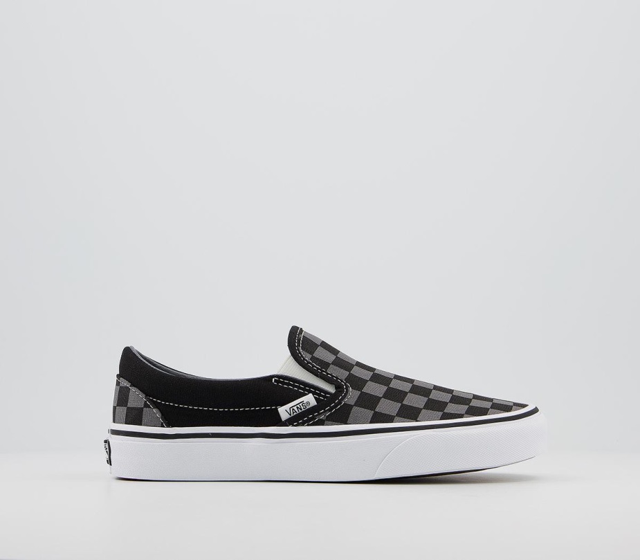 Vans Classic Slip On Trainers Black Pewter Check