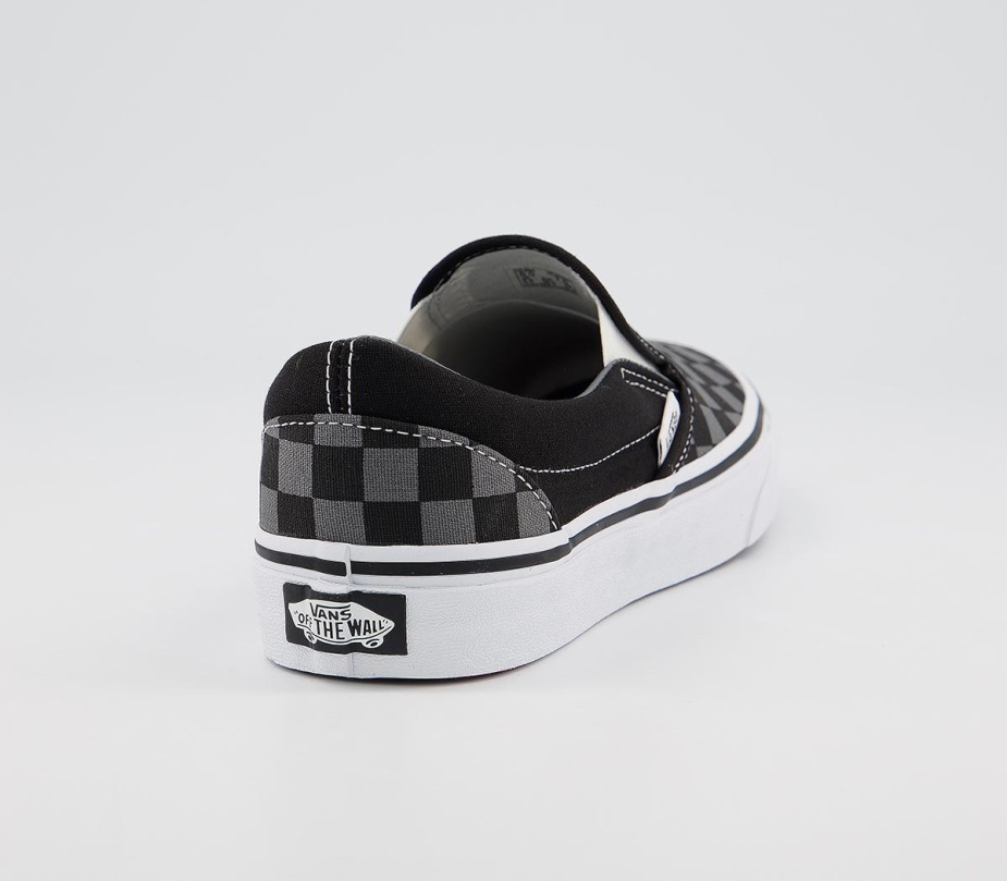 Vans Classic Slip On Trainers Black Pewter Check