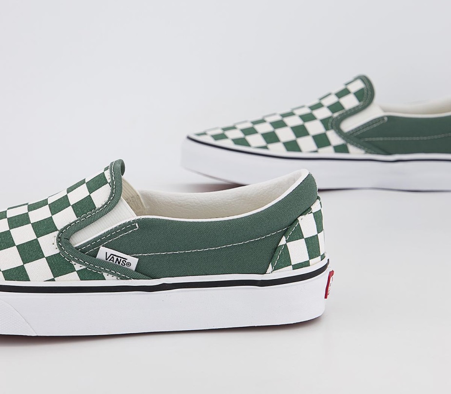 Vans Classic Slip On Trainers Color Theory Duck Green