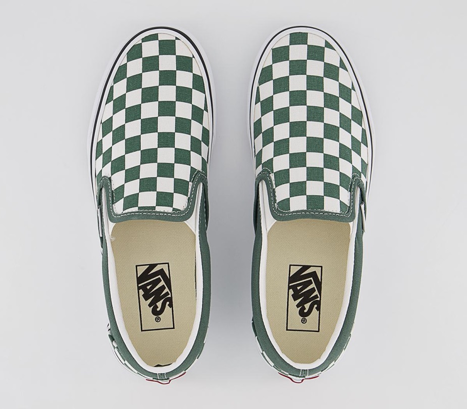 Vans Classic Slip On Trainers Color Theory Duck Green