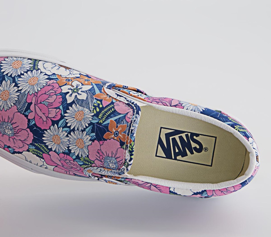 Vans Classic Slip On Trainers Floral Multi White
