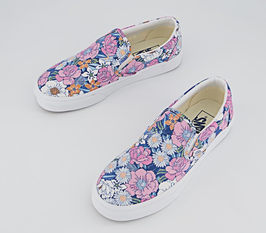 Vans Classic Slip On Trainers Floral Multi White