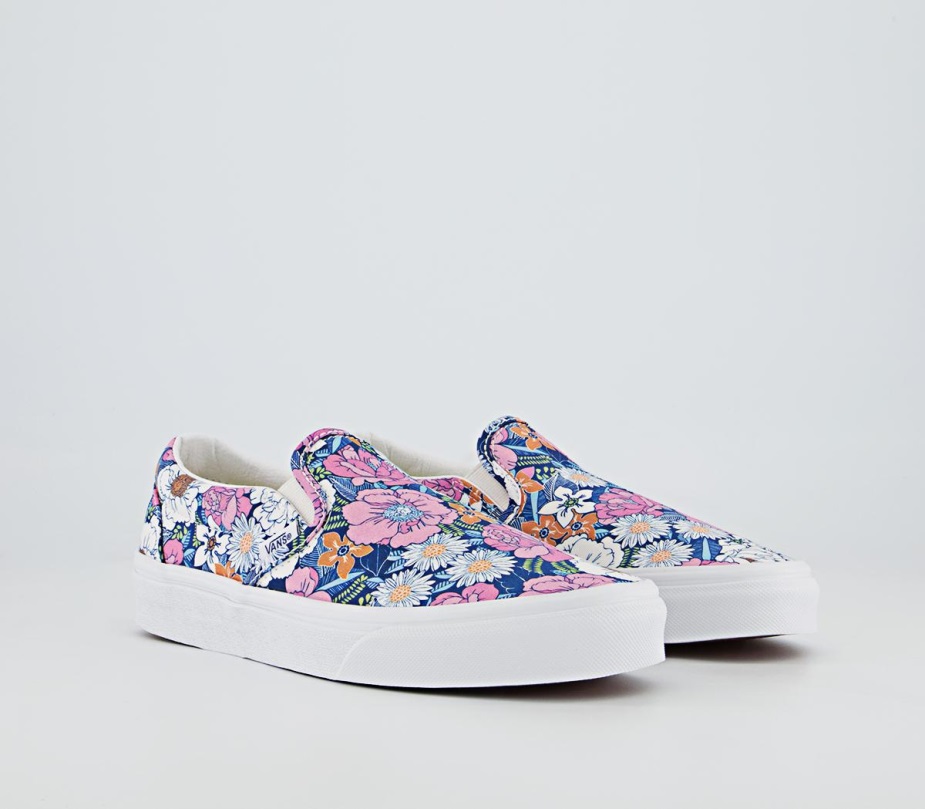 Vans Classic Slip On Trainers Floral Multi White