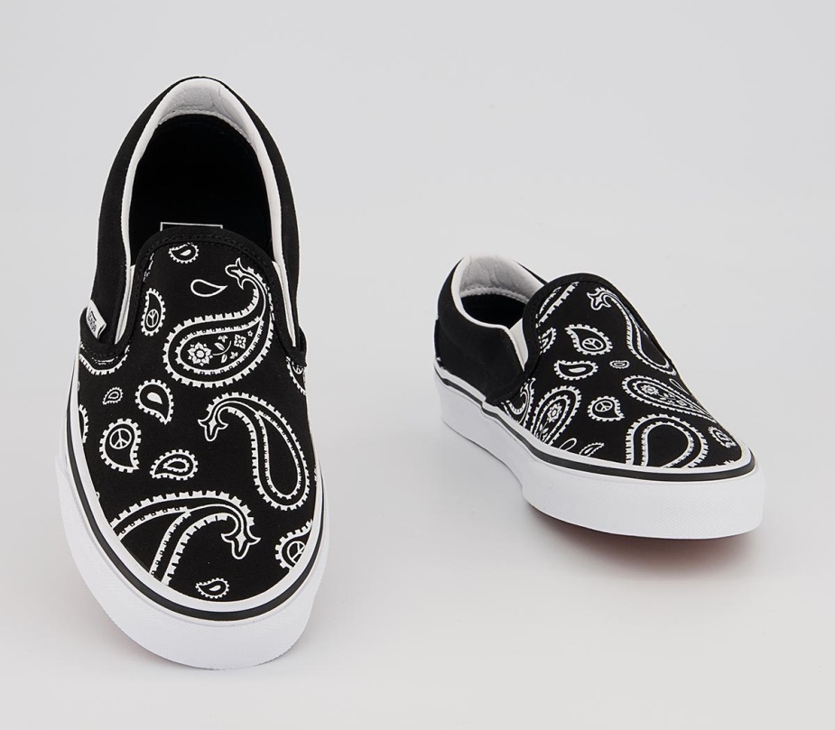 Vans Classic Slip On Trainers Paisley μαύρο λευκό