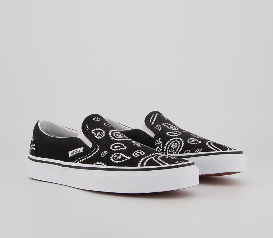 Vans Classic Slip On Trainers Paisley μαύρο λευκό