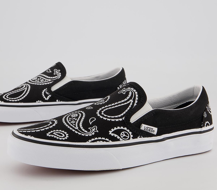 Vans Classic Slip On Trainers Paisley μαύρο λευκό