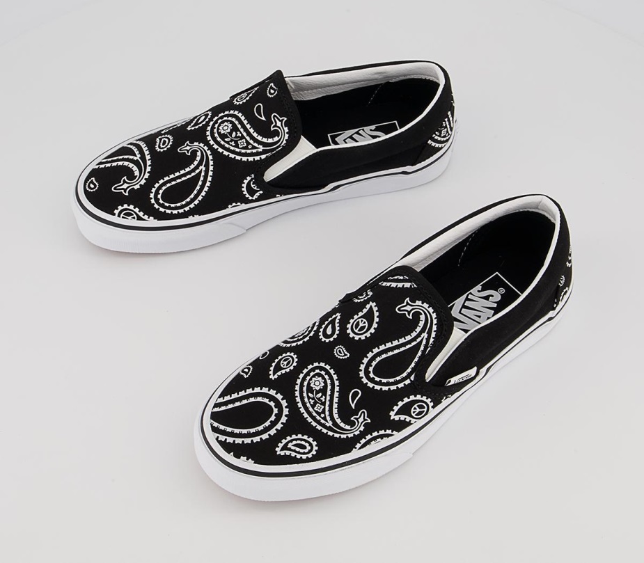 Vans Classic Slip On Trainers Paisley μαύρο λευκό