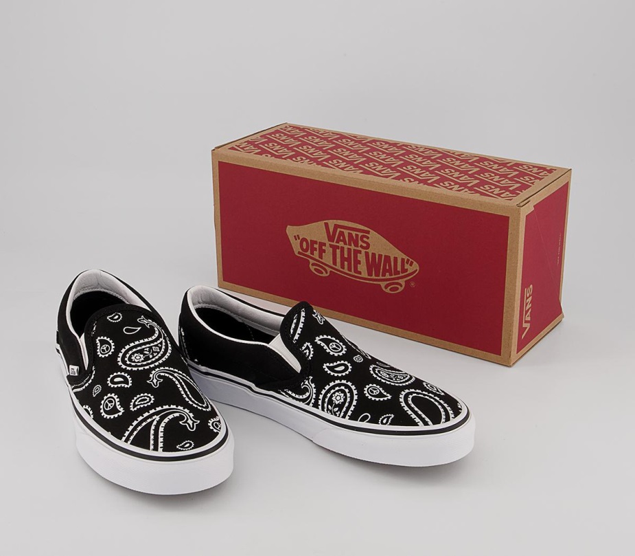 Vans Classic Slip On Trainers Paisley μαύρο λευκό
