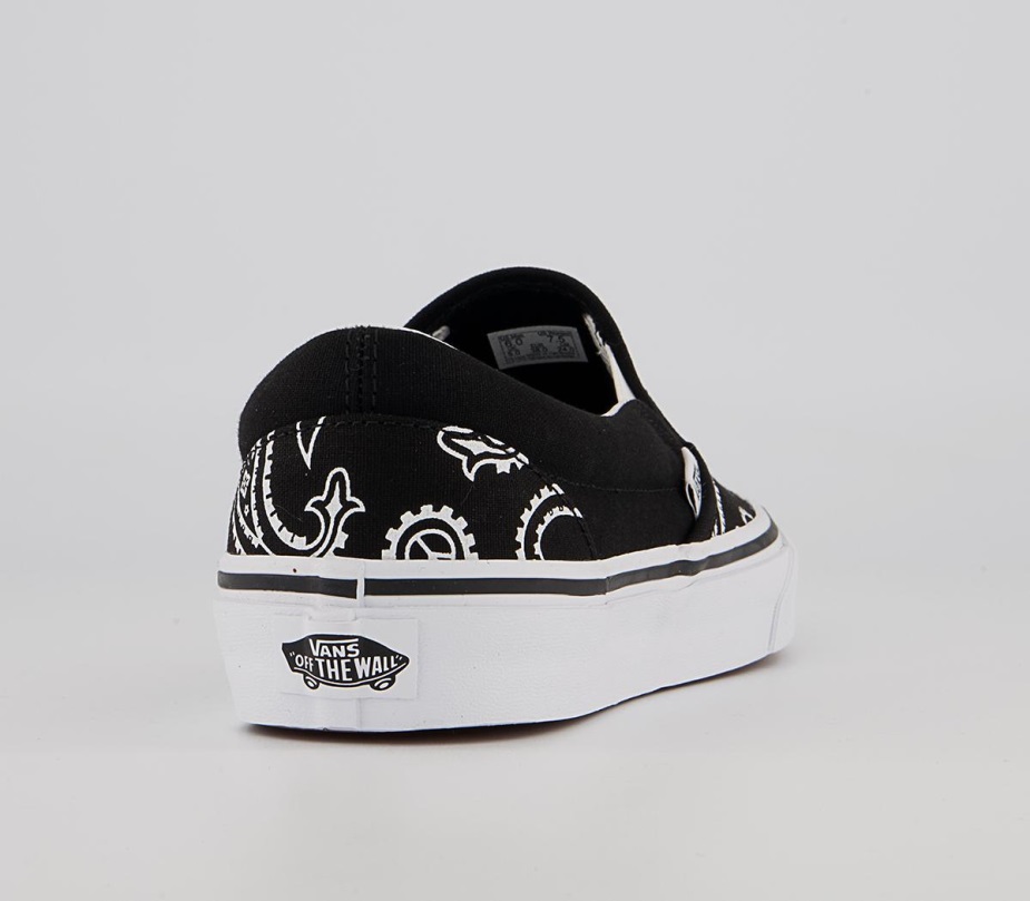 Vans Classic Slip On Trainers Paisley μαύρο λευκό
