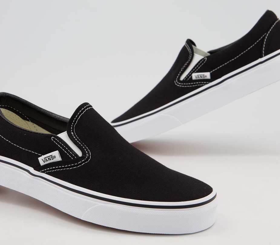 Vans Classic Slip On Trainers μαύρο λευκό