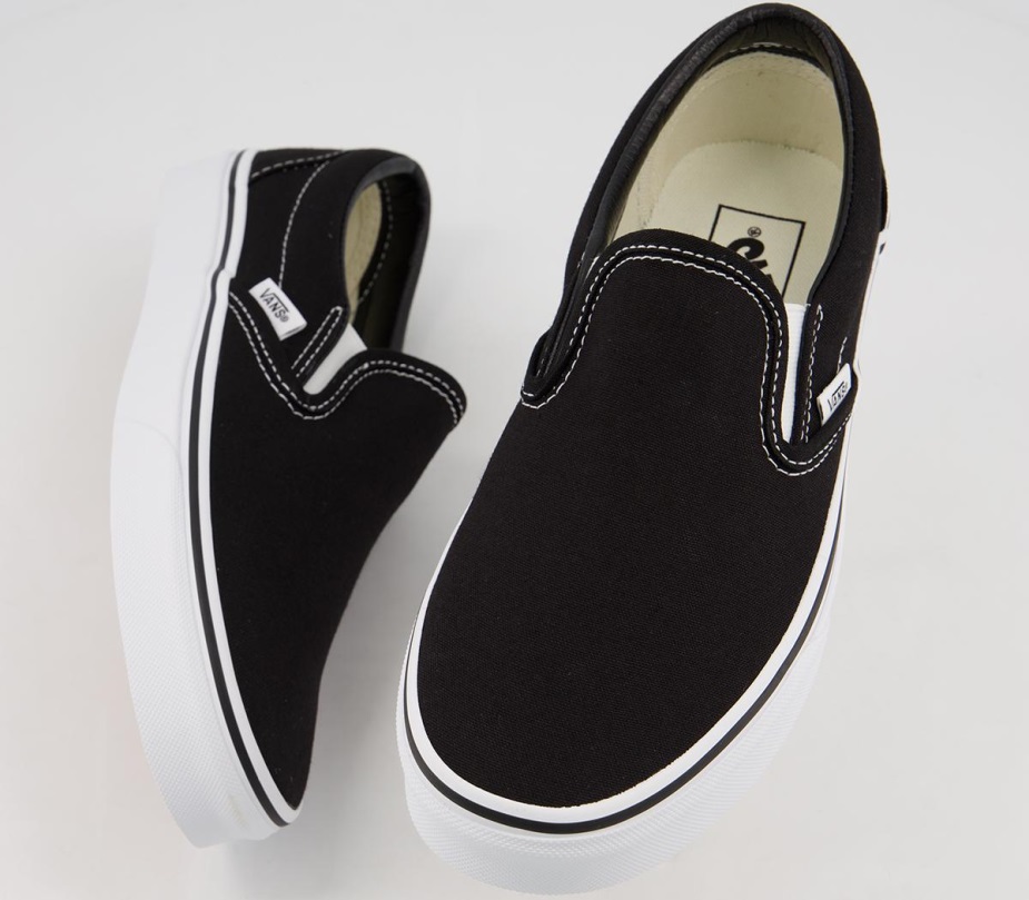 Vans Classic Slip On Trainers μαύρο λευκό