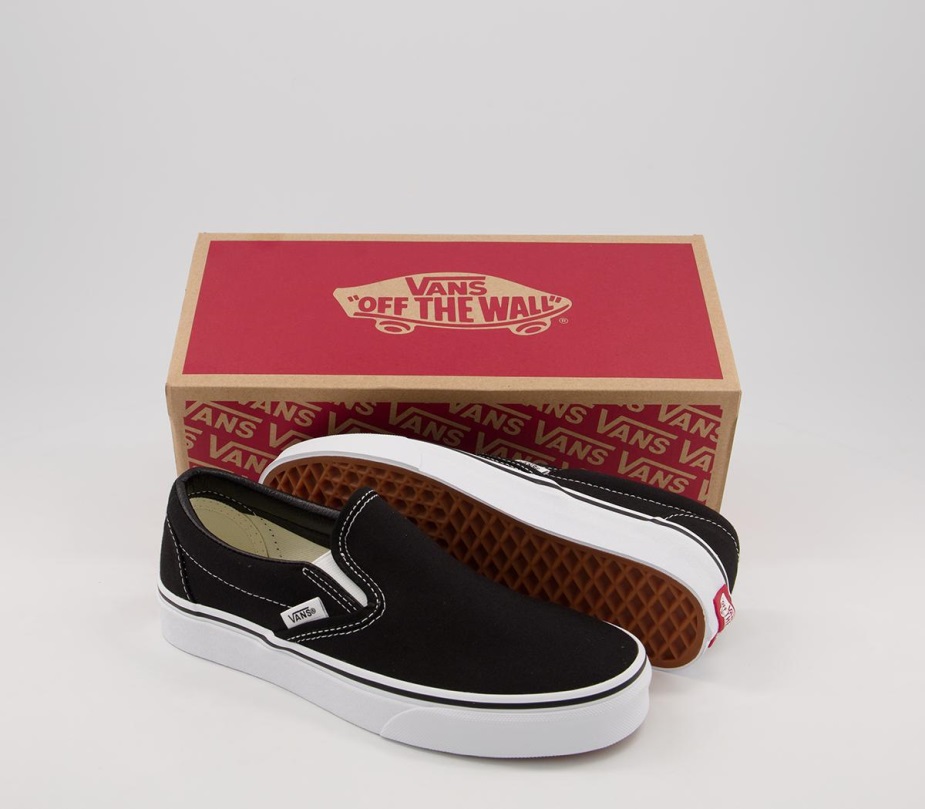 Vans Classic Slip On Trainers μαύρο λευκό