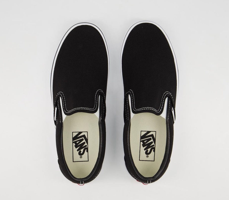 Vans Classic Slip On Trainers μαύρο λευκό