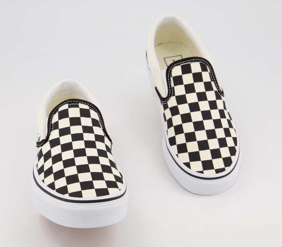 Vans Classic Slip On Trainers μαύρο λευκό έλεγχο