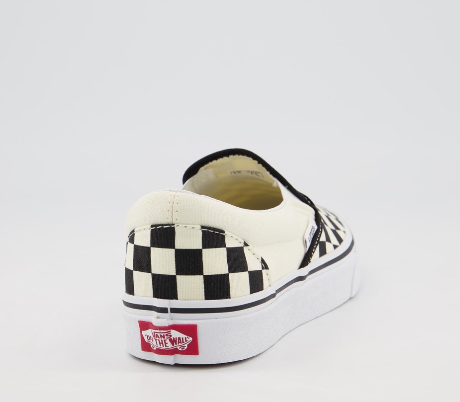 Vans Classic Slip On Trainers μαύρο λευκό έλεγχο
